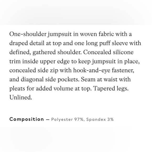 H&M Black One Shoulder Jumpsuit - Picture 7 of 8